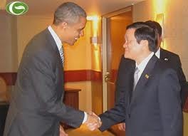 越南党政领导人电贺奥巴马当选连任美国总统