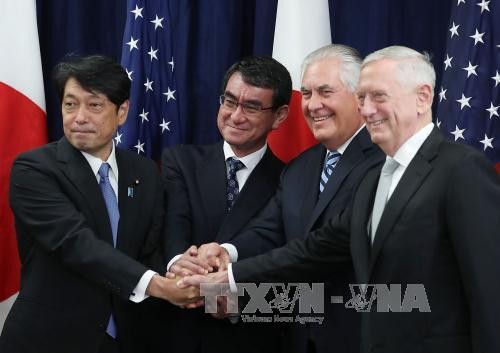 日美加强同盟关系 应对朝鲜威胁
