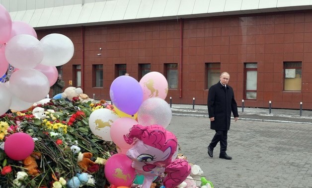 俄罗斯全国哀悼日 悼念克麦罗沃火灾遇难者