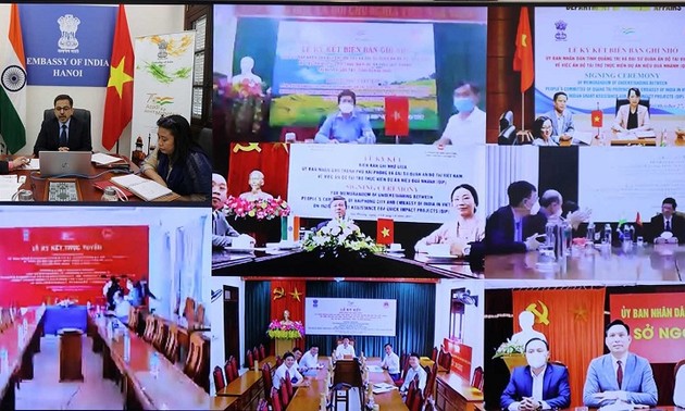 印度驻越大使馆与越南8个地方签署快速影响项目谅解备忘录