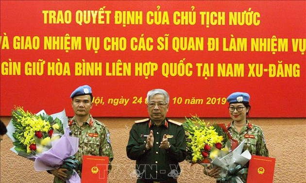 Deux Casques Bleus vietnamiens supplémentaires en partance pour le Soudan du Sud