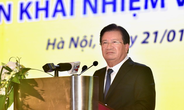 Trinh Dinh Dung à la conférence bilan du groupe du Charbon et des minerais du Vietnam