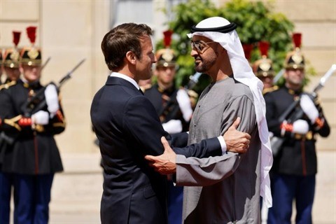 Carburant : Emmanuel Macron reçoit le président des Émirats arabes unis