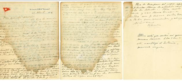 Titanic: La lettre d’un passager, écrite quatre jours avant le naufrage, bientôt vendue aux enchères