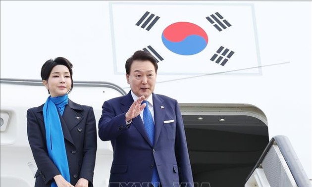 Le Président sud-coréen entame une tournée diplomatique au Royaume-Uni et en France