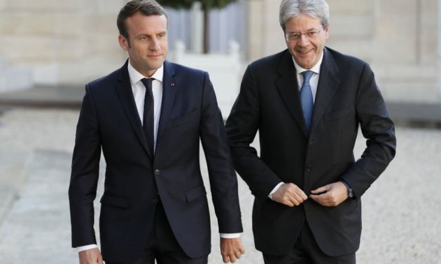 Macron, Gentiloni call for greater EU cooperation at talks in Paris