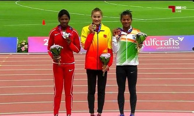 Quach Thi Lan wins gold medal in Asian athletics