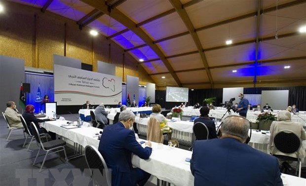 Libyan delegates select interim prime minister, presidential council