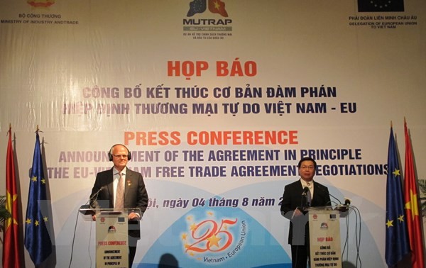 Vietnam, EU reach agreement on FTA
