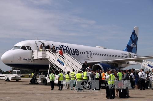First US commercial flight lands in Cuba