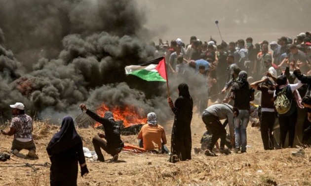 Hundreds of Palestinians casualties reported during protests in Gaza
