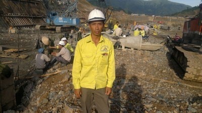 Tran Kim Minh, ein Bauarbeiter der Wasserkraftwerke