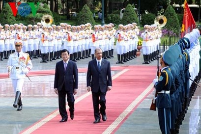Staatspräsident Sang trifft Präsident der Seychellen James Alix Michel