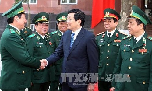Staatspräsident Truong Tan Sang: Kraft der Grenzsoldaten verstärken
