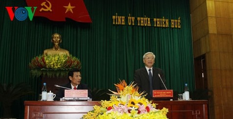 KPV-Generalsekretär Nguyen Phu Trong zu Gast in der Provinz Thua Thien Hue