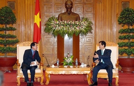 Premierminister Nguyen Tan Dung emfängt Yonhap-Präsident