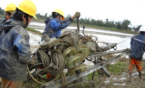Beseitigung der Folgen des Taifuns Rammasun 