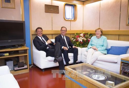 Regierungschefs aus Deutschland, Frankreich und Italien beraten über Zukunft der EU nach dem Brexit 