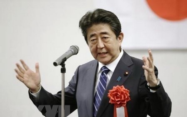 Der japanische Premierminister Shinzo Abe wird zum LDP-Vorsitzende wieder gewählt