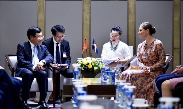 Vize-Premierminister Pham Binh Minh empfängt die schwedische Kronprinzessin 