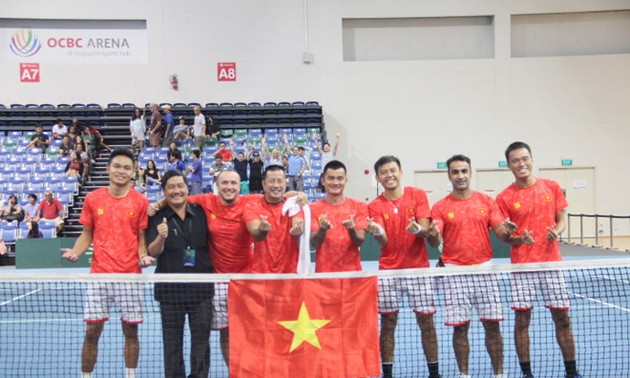 Die Tennisnationalmannschaft Vietnams gewinnt bei Davis Cup Gruppe III der Asien-Pazifik-Region