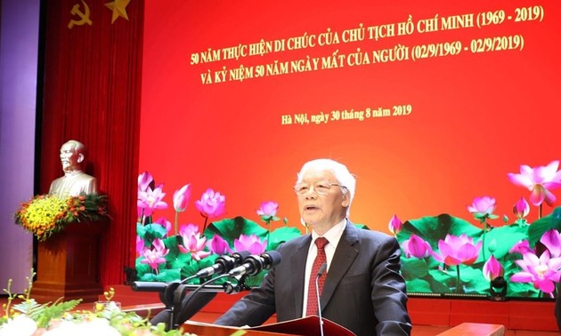 Die Nationalfeier zum 50. Jahrestag der Umsetzung des Testaments von Präsident Ho Chi Minh