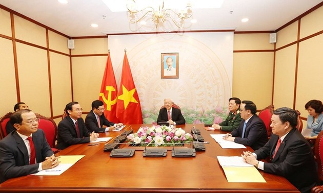 KPV-Generalsekretär Nguyen Phu Trong führt Telefongespräch mit Russlands Präsident