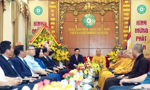 Vize-Premierminister Pham Binh Minh gratuliert zum Vesaktag