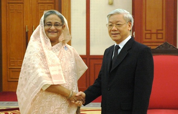 Tổng bí thư và Chủ tịch nước tiếp Thủ tướng Bangladesh Sheikh Hasina 