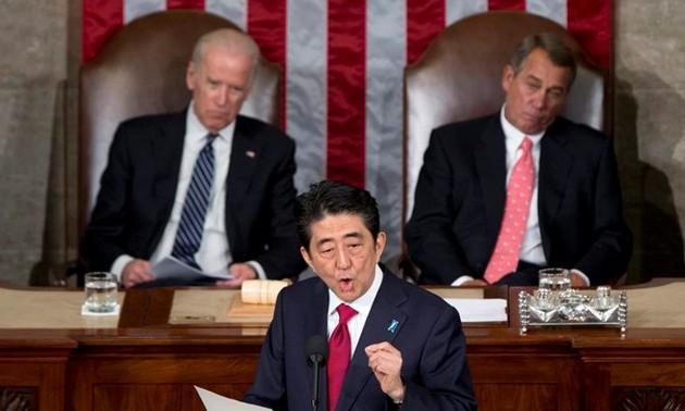 Японский премьер выступил с речью в Конгрессе США