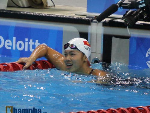 Нгуен Тхи Ань Вьен завоевала бронзовую медаль на этапе кубка мира по плаванию