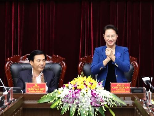 Нгуен Тхи Ким Нган провела рабочую встречу с руководством провинции Диенбиен