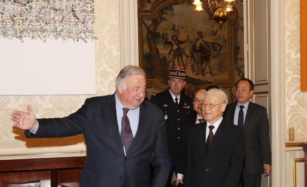 Генсек ЦК КПВ Нгуен Фу Чонг встретился с председателем Сената Франции