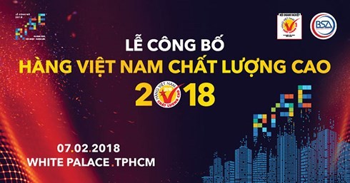 Upacara pengumuman dan pemberian gelar Barang Vietnam yang berkualitas tinggi tahun 2018 bagi 640 badan usaha