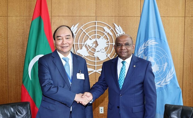 Presiden Nguyen Xuan Phuc Terima Ketua MU PBB dan Sekjen PBB
