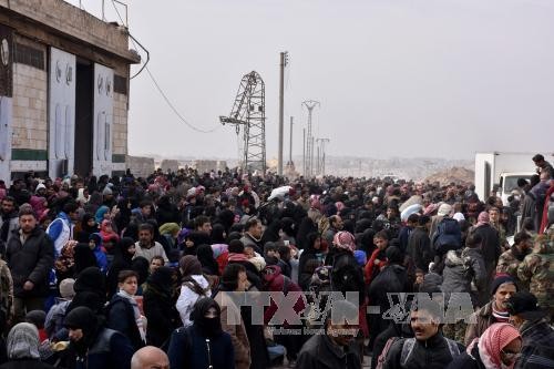 Thousands people displaced from devastated eastern Aleppo