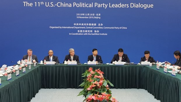 Chinese, US political party leaders hope for early end of trade friction 
