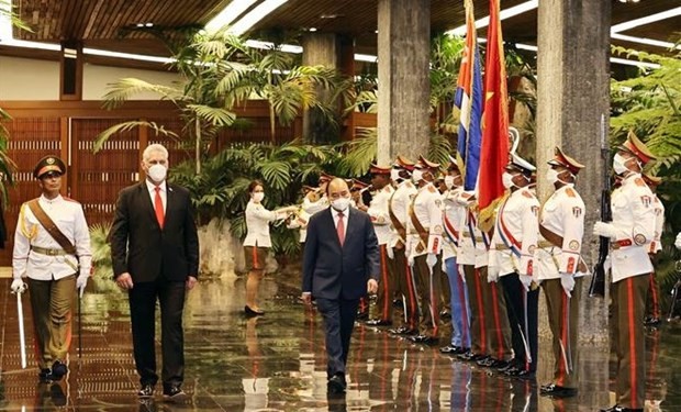 President Nguyen Xuan Phuc welcomed in Cuba  ​