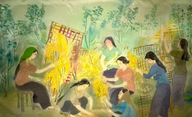 Works by veteran painters showcased in Hanoi