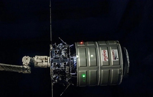 Cygnus cargo spacecraft departs space station