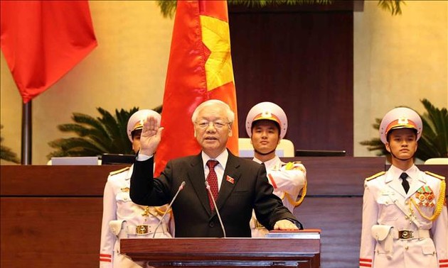 Pemimpin negara-negara menyampaikan tilgram ucapan selamat kepada Sekjen KS PKV, Nguyen Phu Trong dipilih memangku jabatan  sebagai Presiden Negara