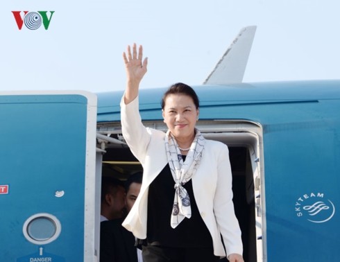 Ketua Majelis Nasional Vietnam Nguyen Thi Kim Ngan telah tiba di Kamboja