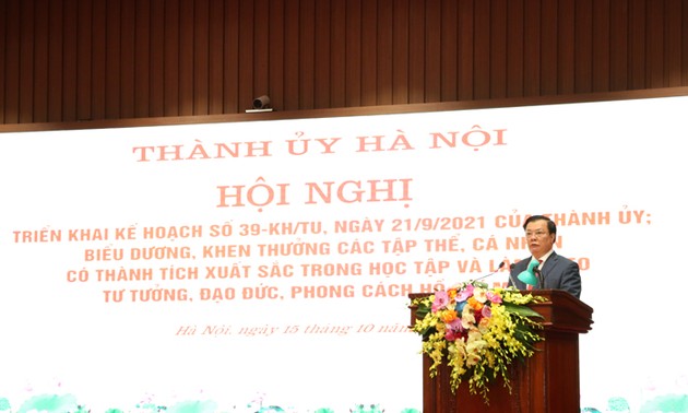 Kota Hanoi Tingkatkan Belajar dan Bertindak sesuai dengan Pikiran, Moral dan Gaya Hidup Ho Chi Minh