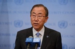UN-Generalsekretär Ban Ki-moon trifft syrischen Oppositionsführer