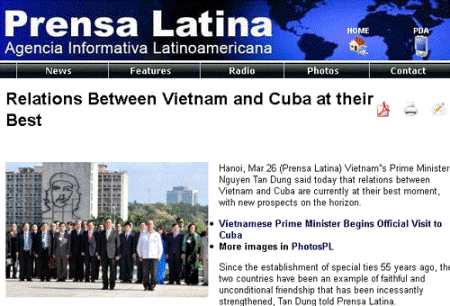 Kubanische Medien berichten intensiv über den Besuch von Premierminister Nguyen Tan Dung