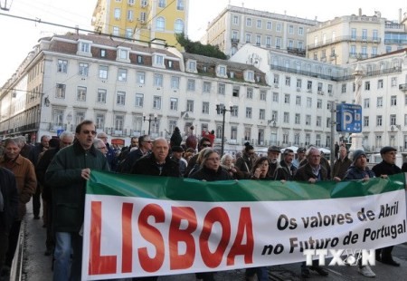 Protest gegen Sparpolitik in Portugal