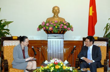 Vize-Premierminister Pham Binh Minh empfängt in Hanoi die Botschafter