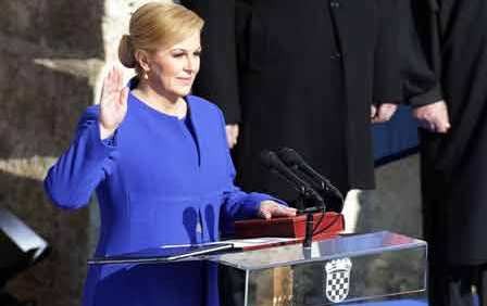 Kroatiens Präsidentin vereidigt