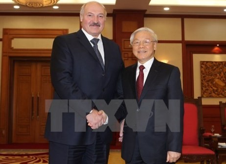 KPV-Generalsekretär Nguyen Phu Trong trifft Weißrusslands Präsident Lukaschenko