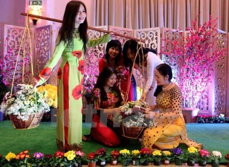 Vietnamesisches Tetfest in Tschechien widerspiegeln